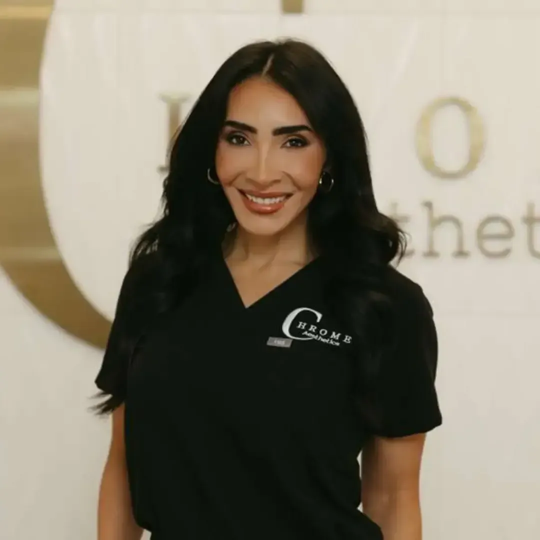 Marisa Escobar, nurse practitioner at Chrome Aesthetics, specializing in advanced aesthetic injections.