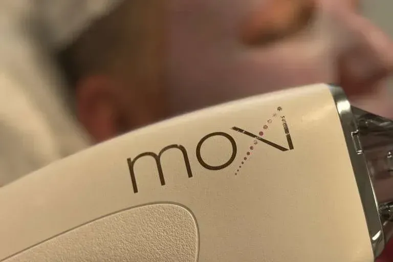 Moxi laser handpiece used for skin resurfacing and pigmentation treatment at Chrome Aesthetics Spa