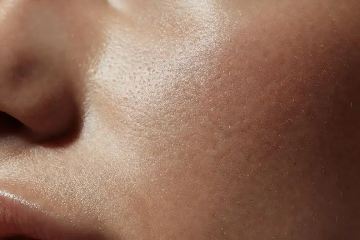 Smooth, hair-free facial skin after 10 Forever Bare BBL laser hair removal treatments at Chrome Aesthetics Spa