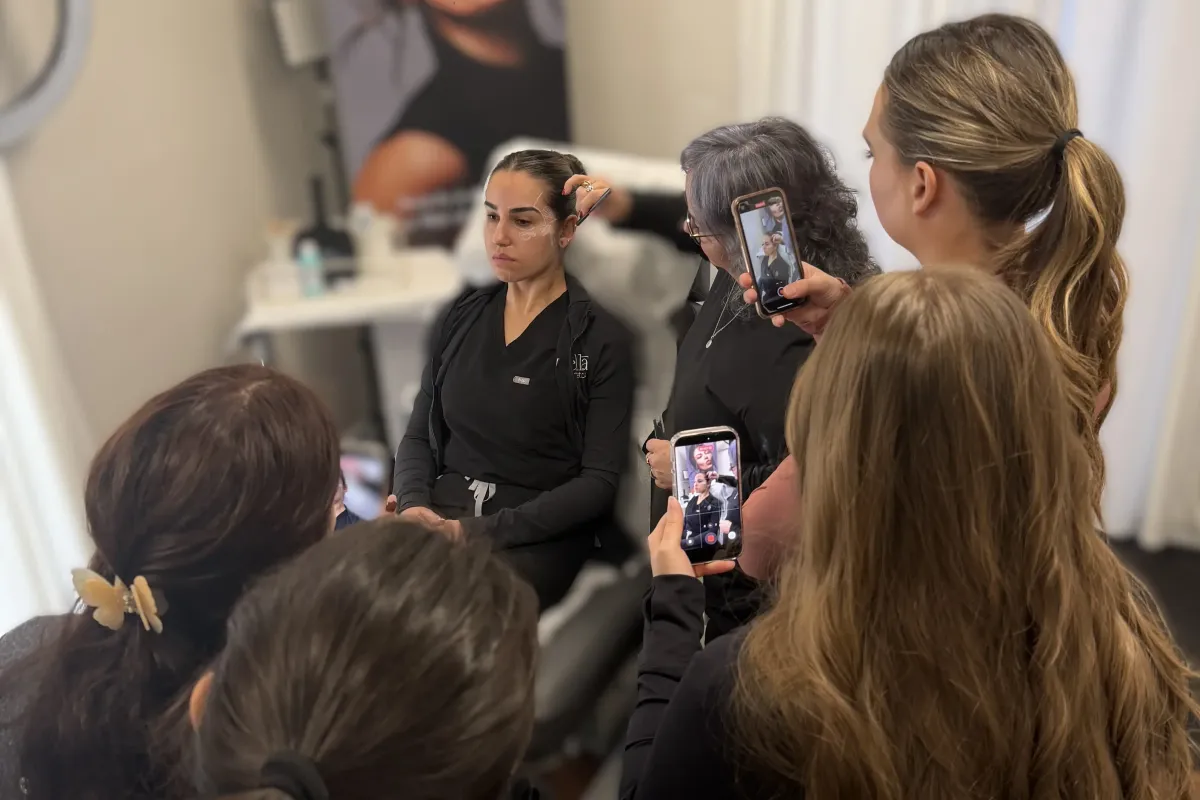 Chrome Academy hands-on group training session on neurotoxin and dermal filler injection technique