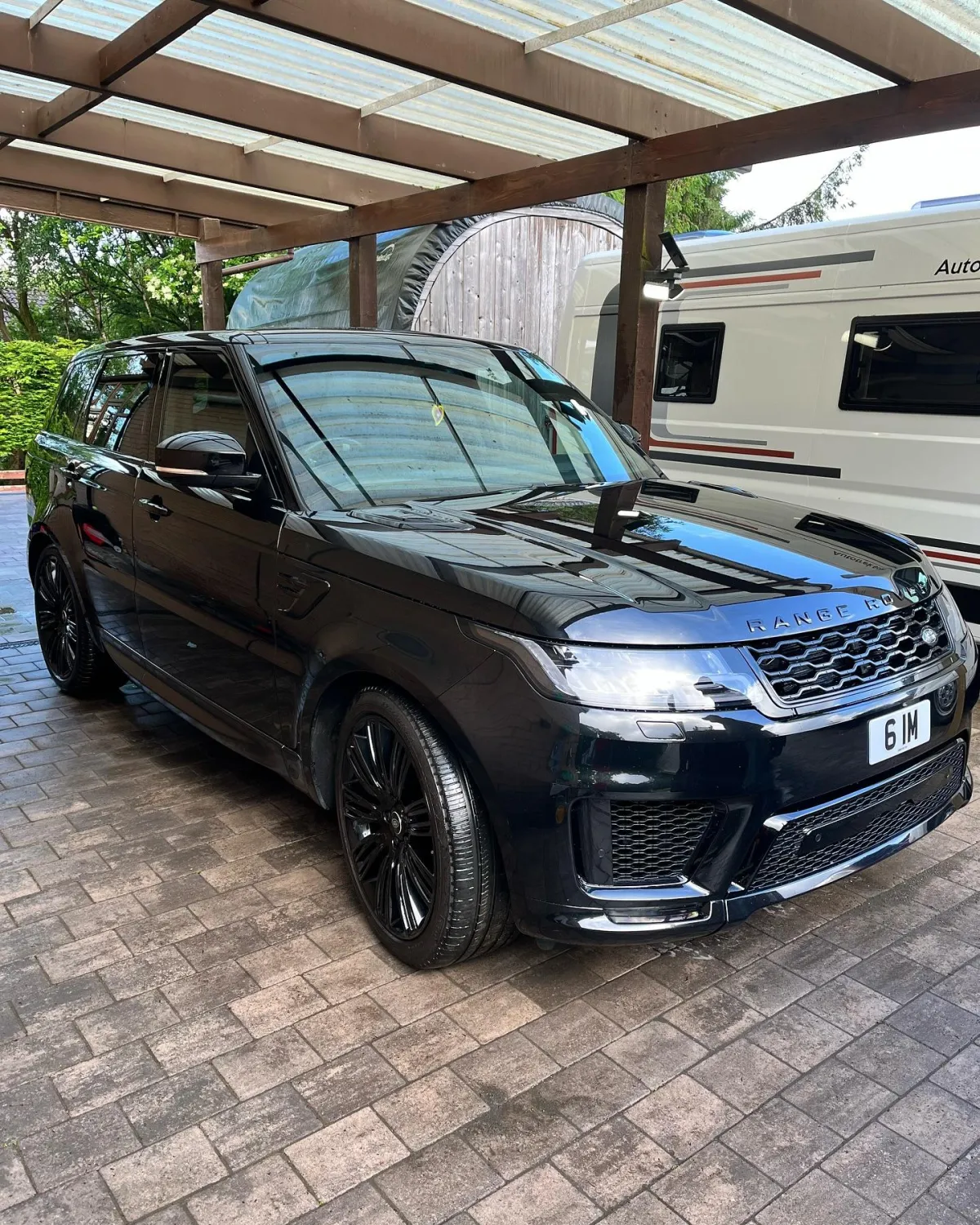 Machine polished car paintwork