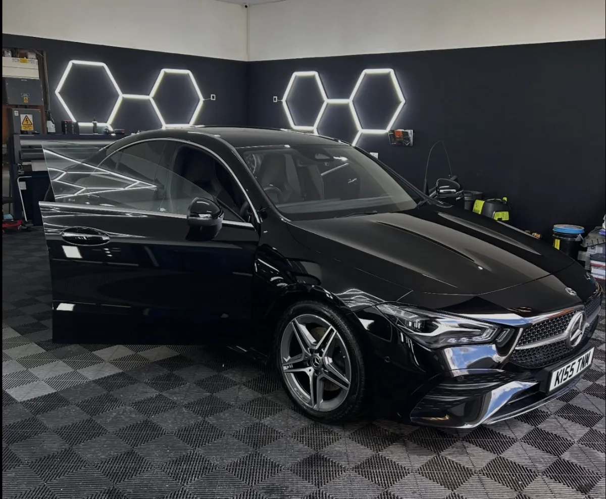 Car in the LR Auto Care detailing studio