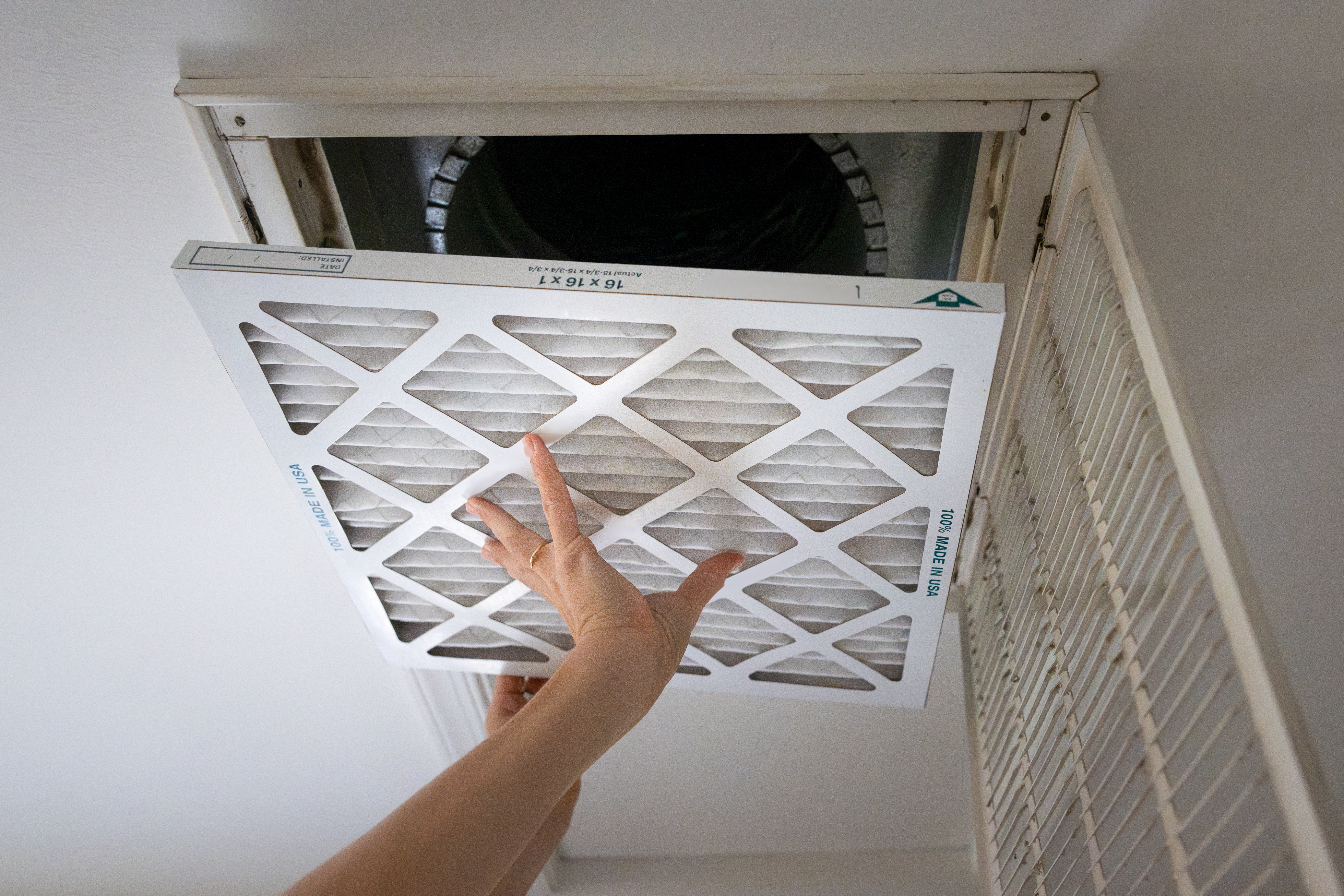 HVAC air filter replace