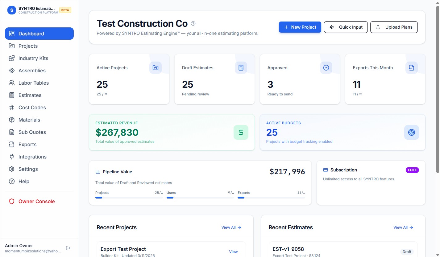 Dashboard showing automated proposals and real-time budget vs actual profitability tracking