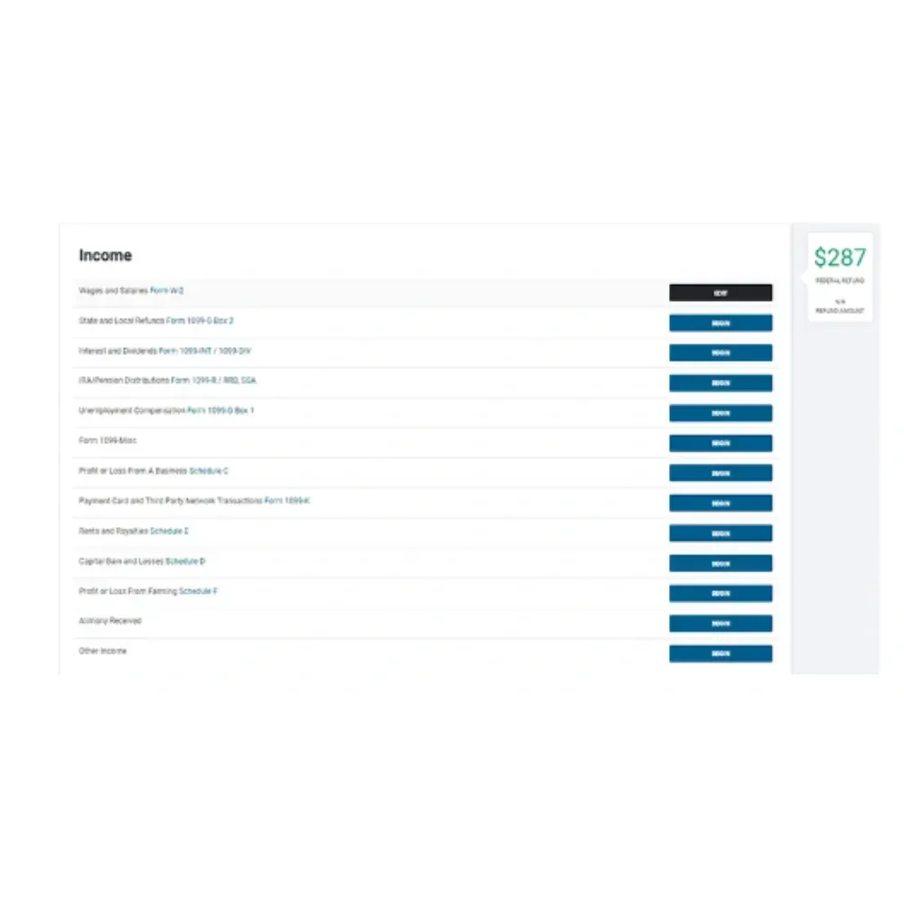 Corporate tax software
