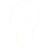 cash light bulb icon