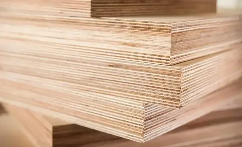 plywood in a pile 