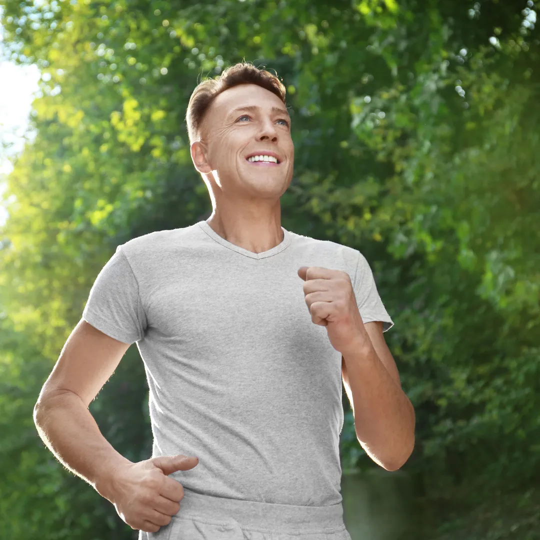 Man jogging healthy