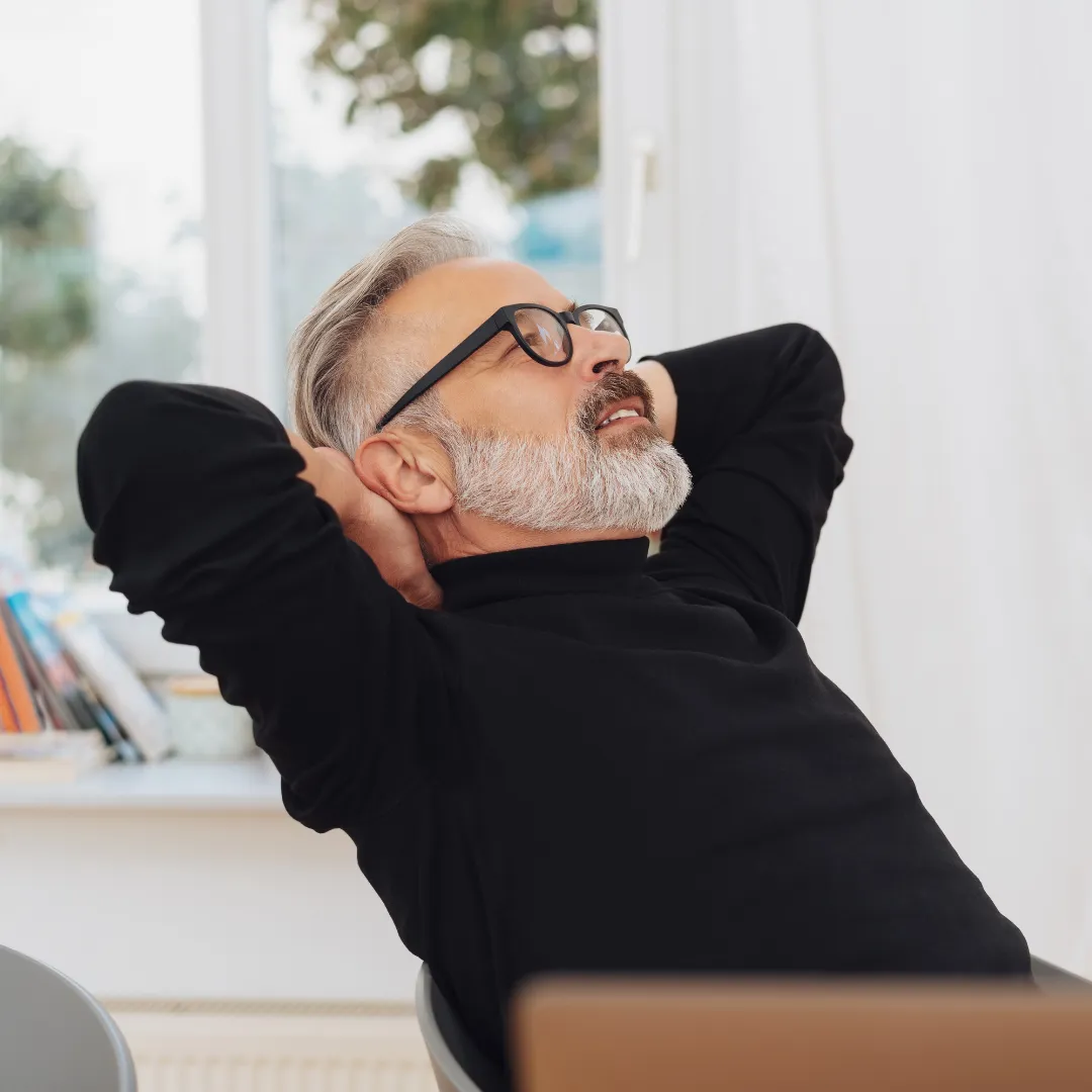 Middle age man relaxed