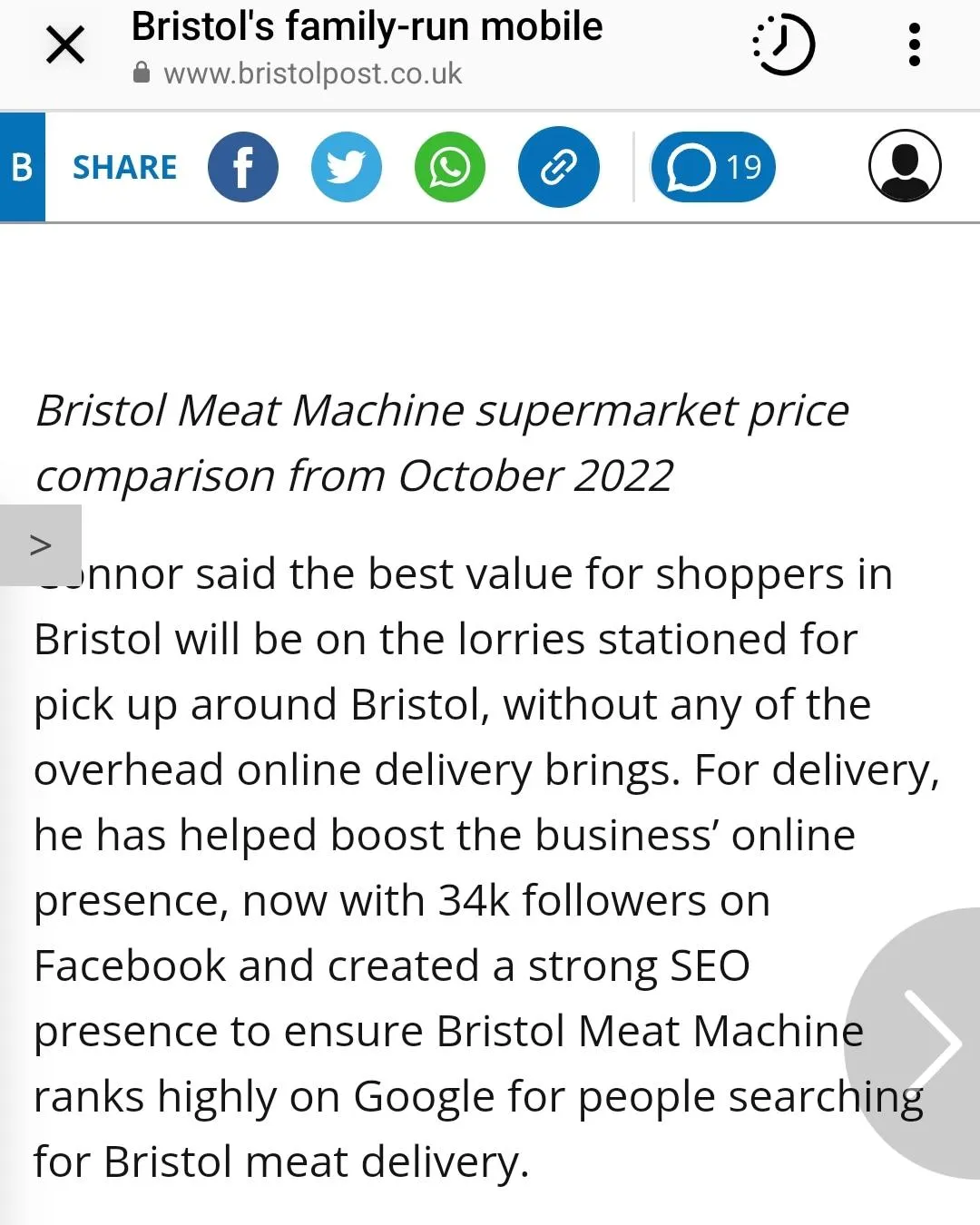 Bristol Post Feature for CDR Marketing