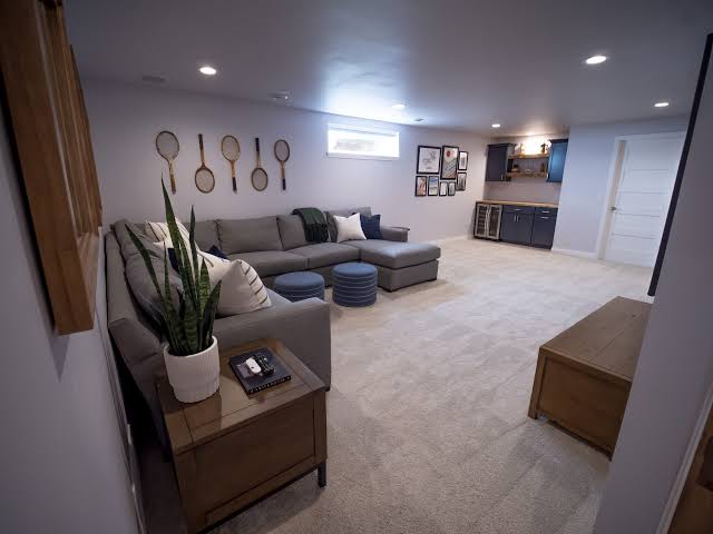 Finished basement remodeling project in Fort Lee, NJ