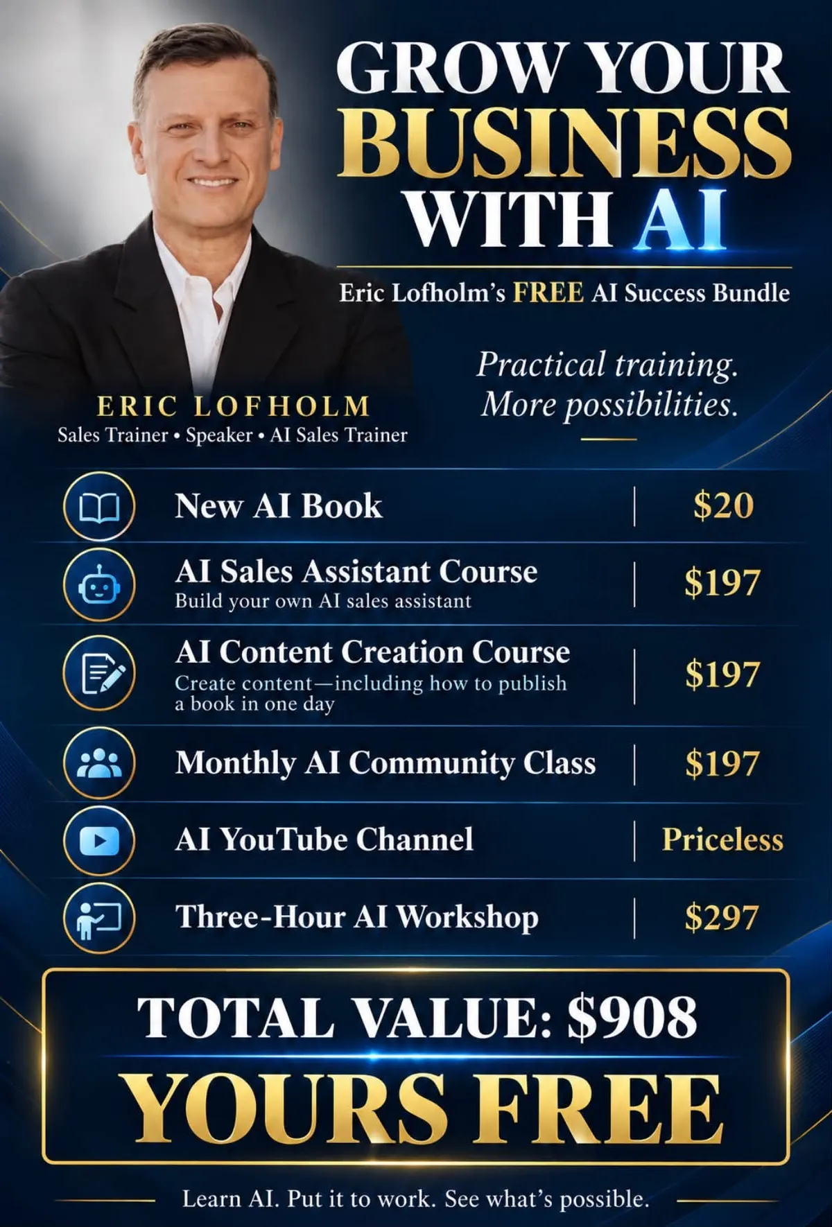 Free AI Success Bundle comprehensive digital training suite and executive toolkit