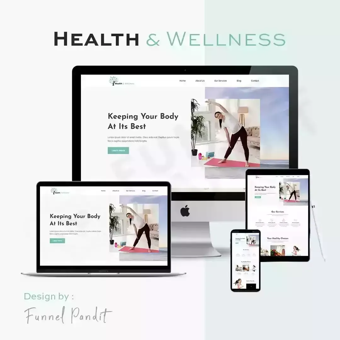 HEALTH & WELLNESS GHL website template