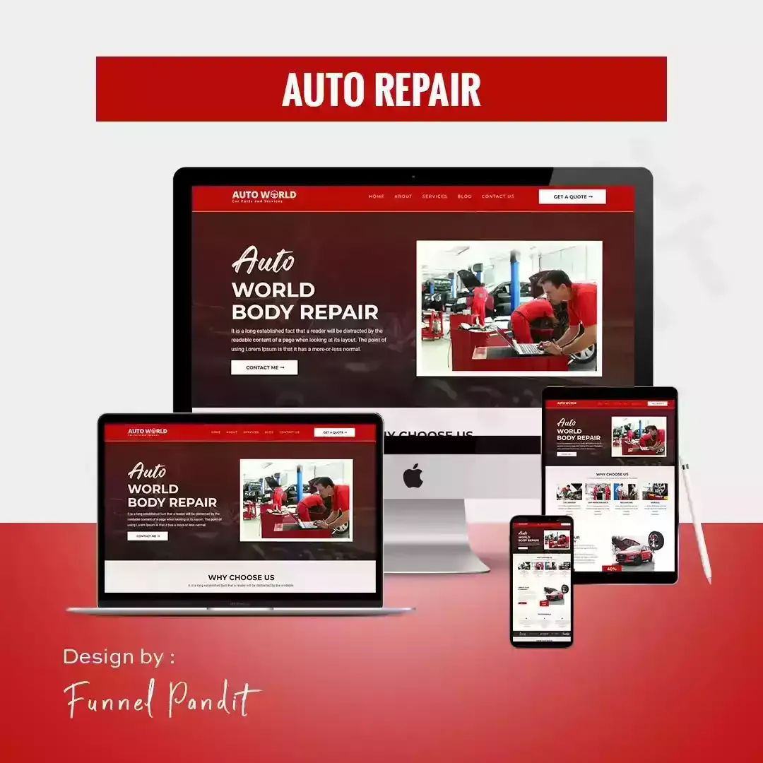 AUTO REPAIR GHL Website Template