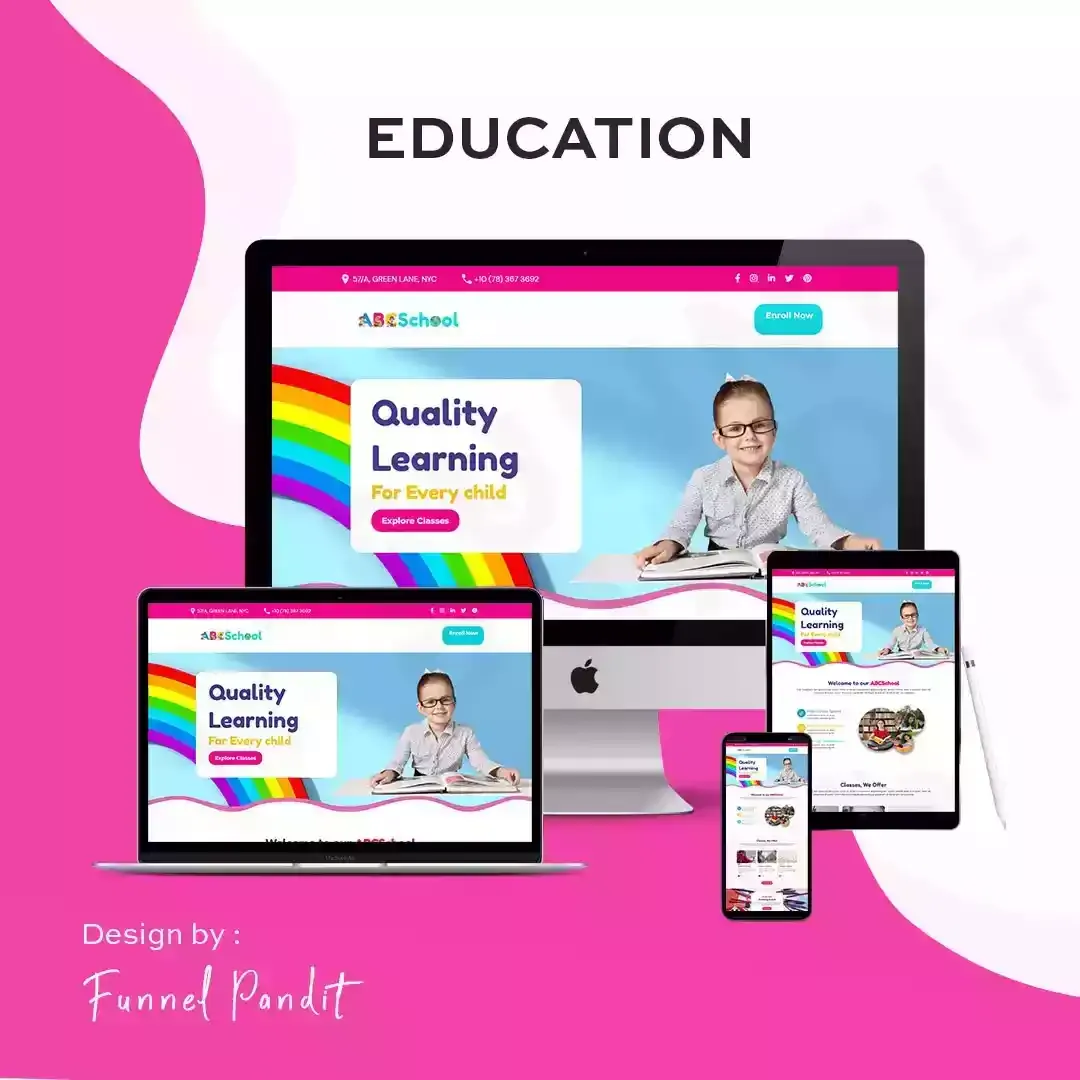 EDUCATION GHL Website Template