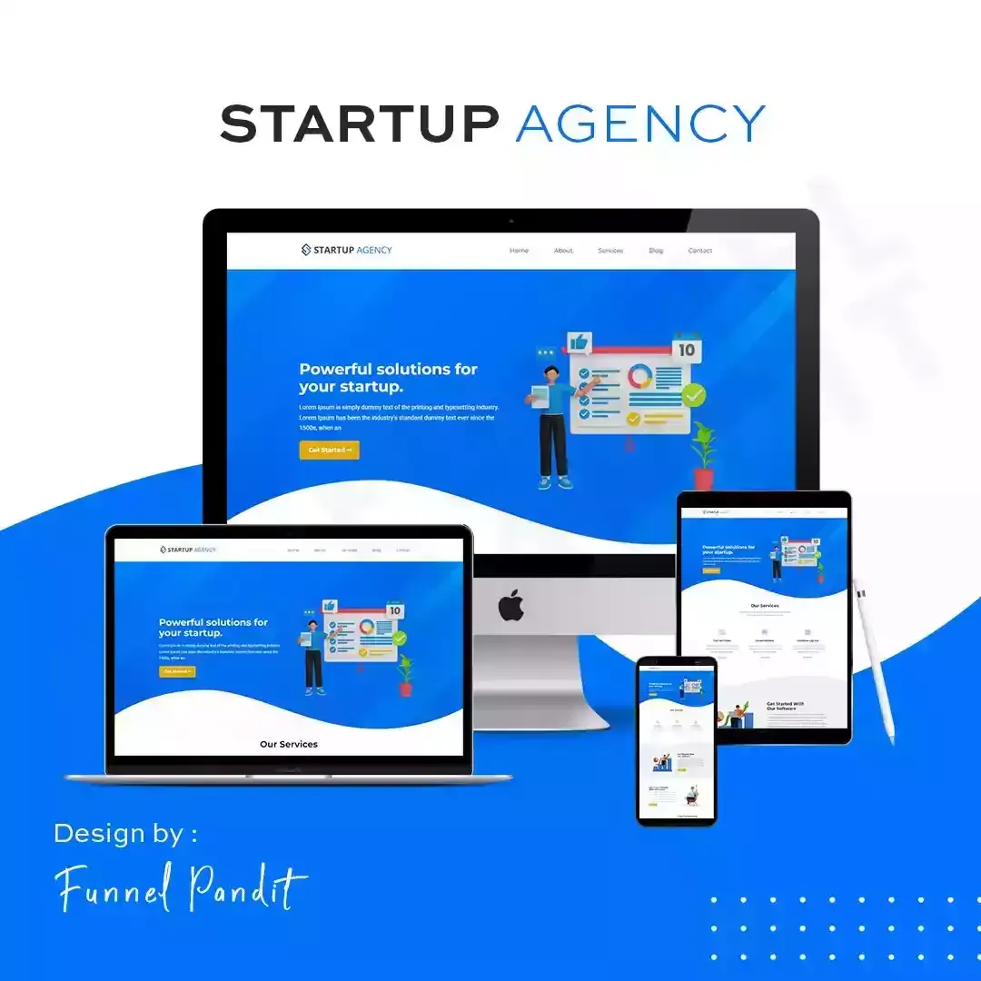 STARTUP AGENCY GHL Website Template