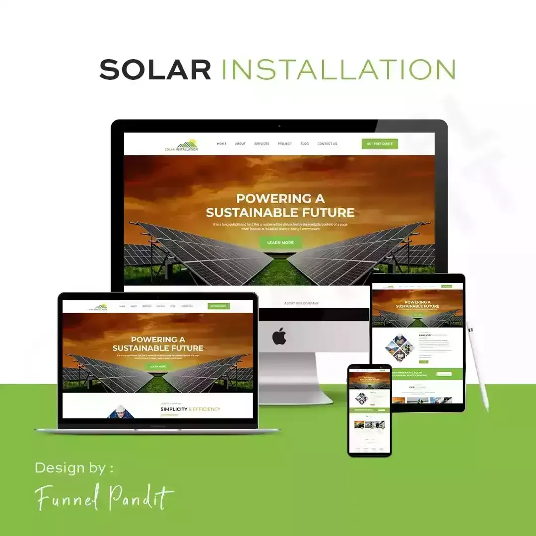 SOLAR INSTALLATION GHL Website Template