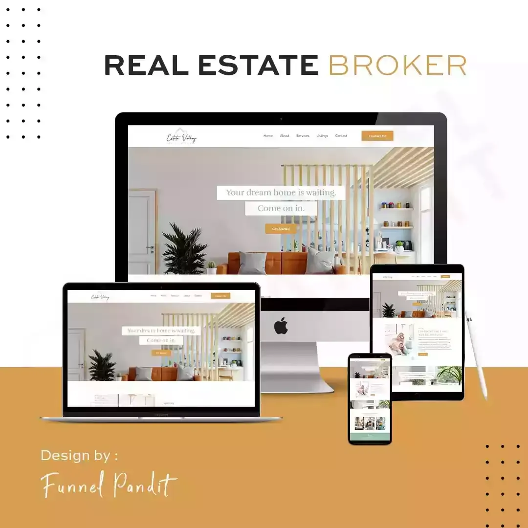 REAL ESTATE BROKER GHL Website Template