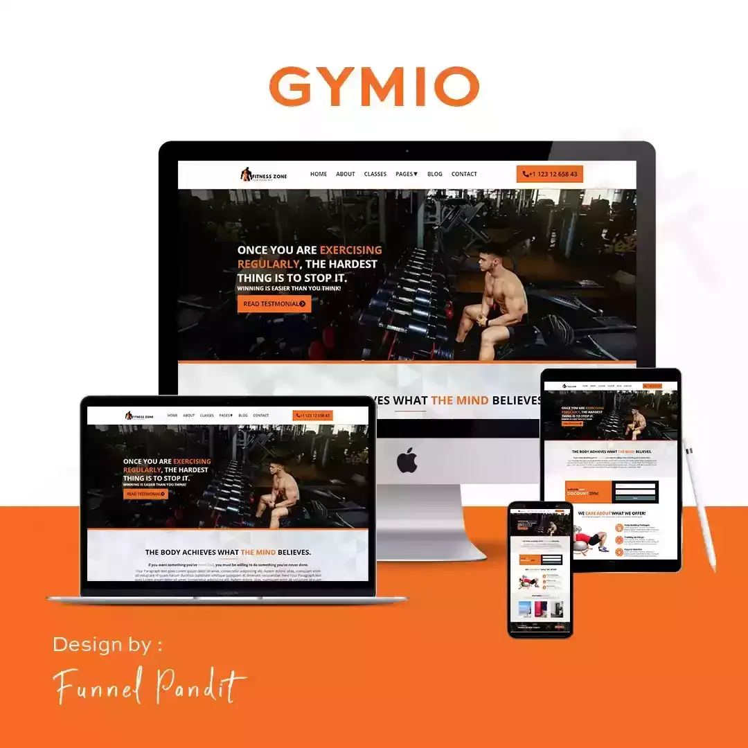 GYMIO GHL Website Template