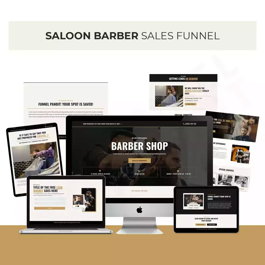 SALON/BARBER SHOP GHL Funnel Template