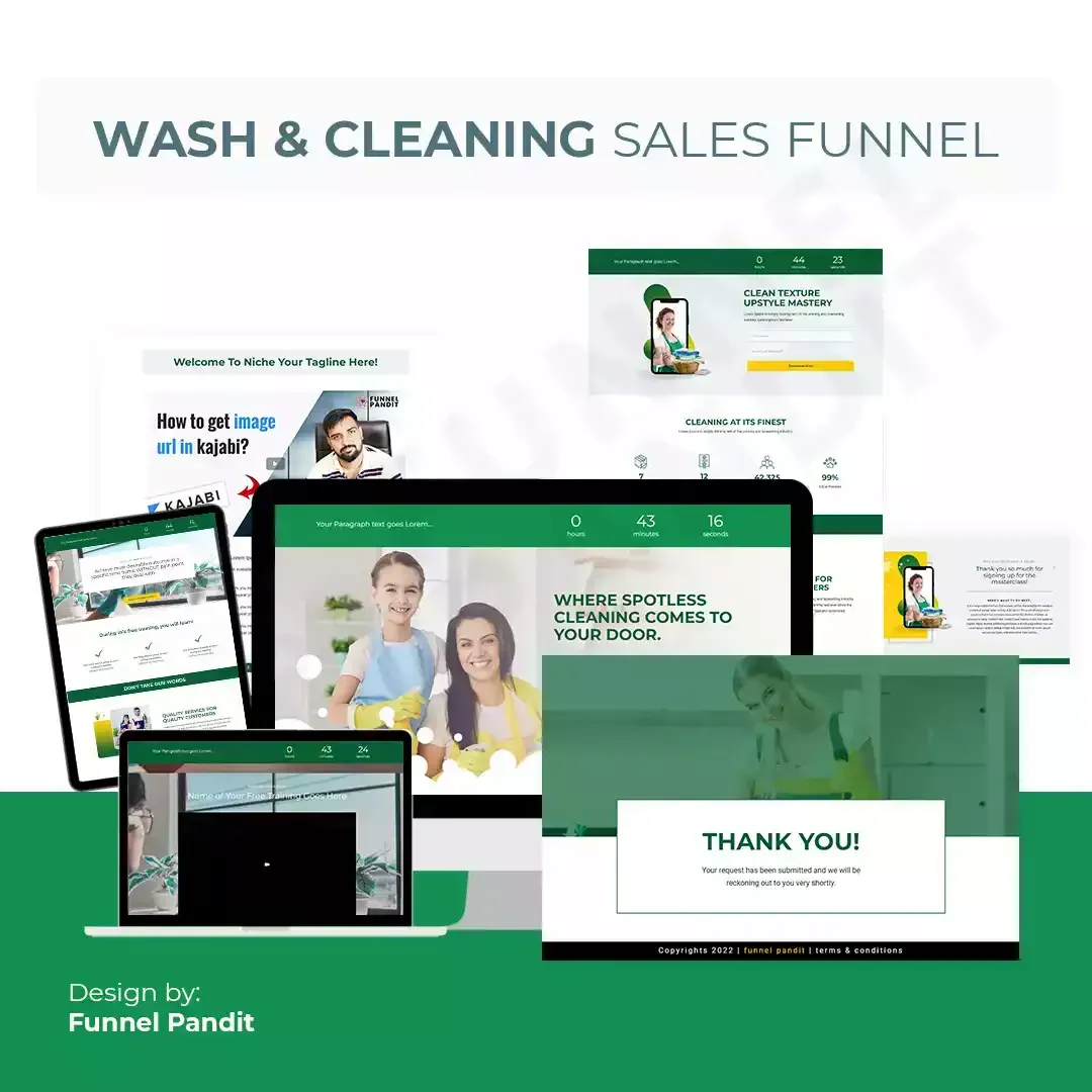 WASH & CLEANING GHL Funnel Templates