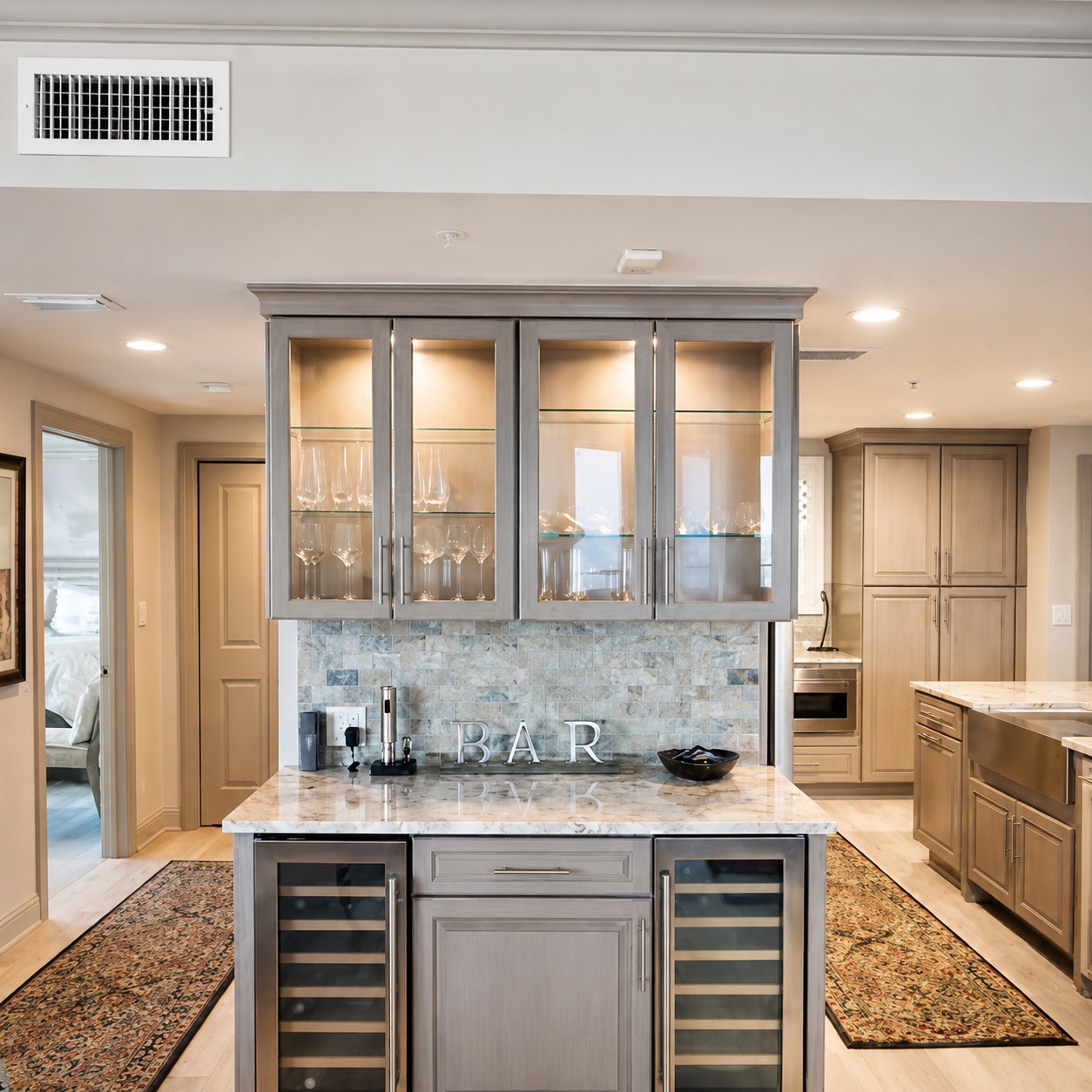 gray-shaker-cabinets-stone-backsplash-30a-kitchen-design-3