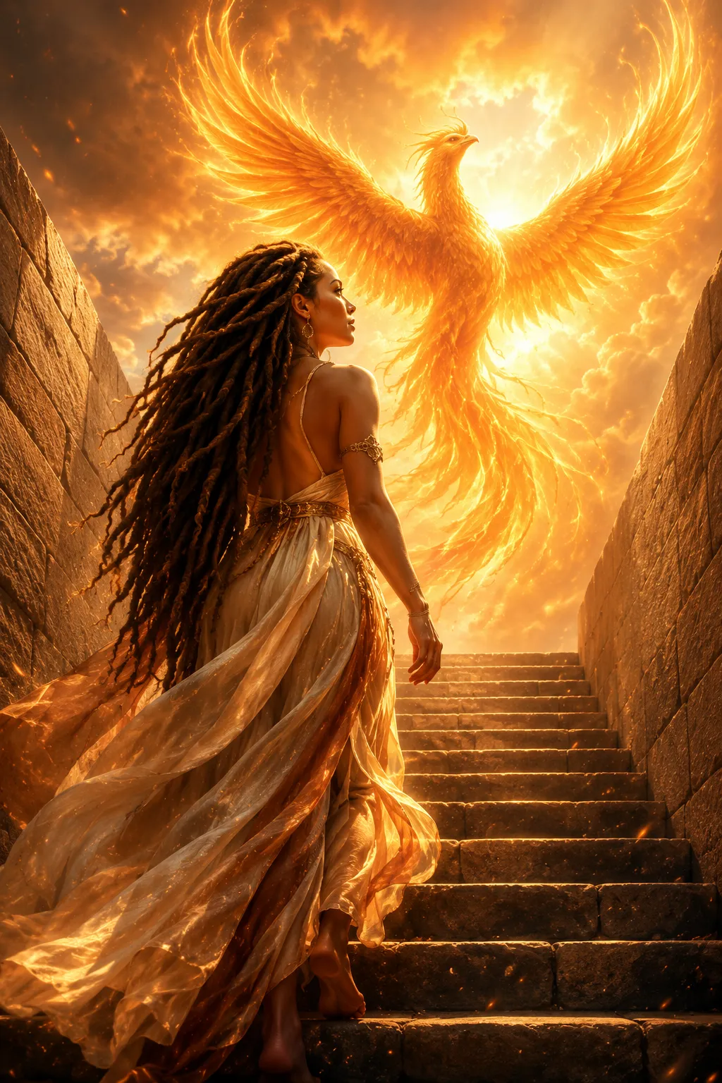An uplifting, light-filled visual representing the Rise phase of spiritual elevation
