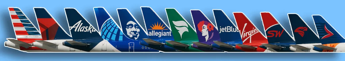 Tail Fin Logo of some of the mayor US Airlines