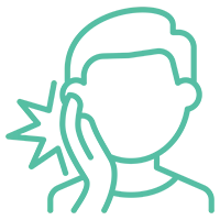 Woman experiencing jaw pain from nighttime teeth grinding