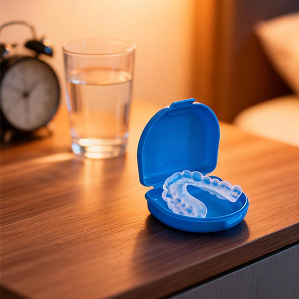 Protective storage case for custom soft dental night guard