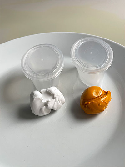 step 2: mix light and dark putties for impression