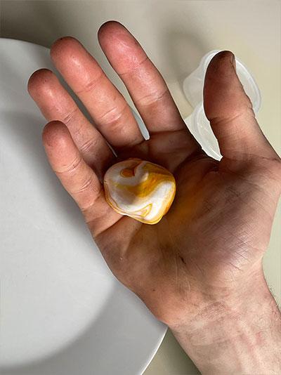 step 6: smooth blended putty for accurate impression