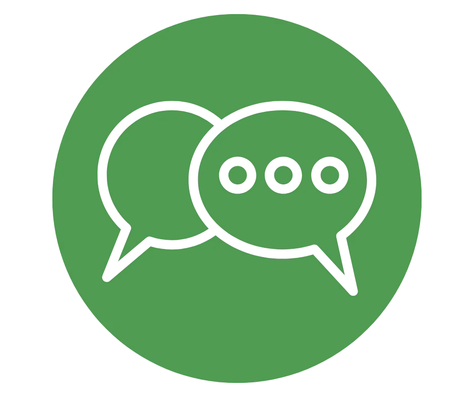 Icon of speech bubbles.