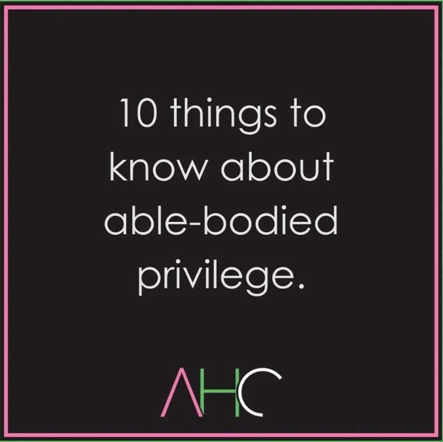 Cover image for the article: Able-bodied privilege.