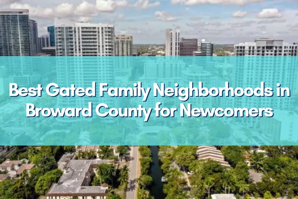 Aerial view of communities in Broward County – family neighborhoods for newcomers
