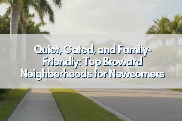 Quiet, Gated, and Family-Friendly: Top Broward Neighborhoods for Newcomers