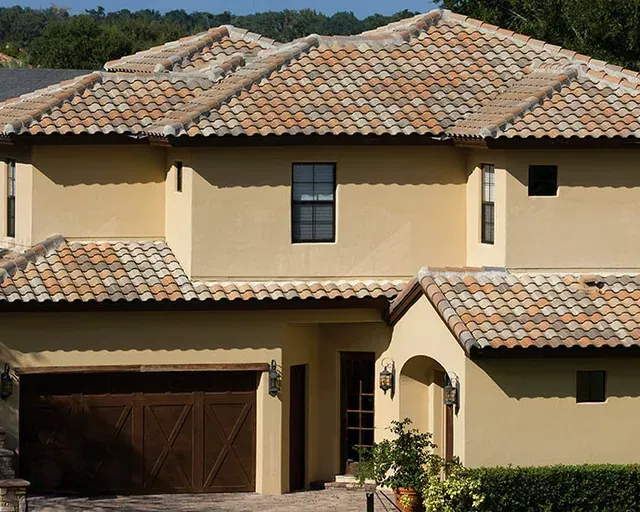 High S-profile concrete tile roof (Capistrano) on a residential home