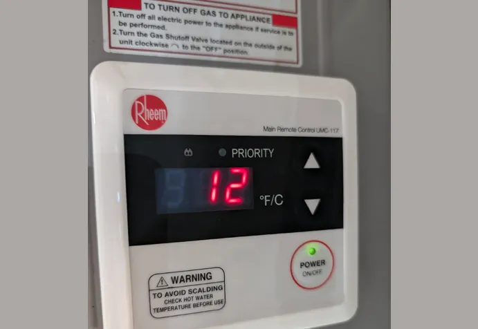 Tankless water heater error code troubleshooting in Bakersfield home
