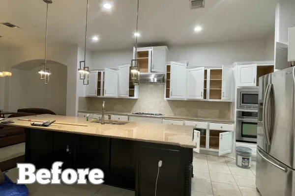 kitchen remodel in progress