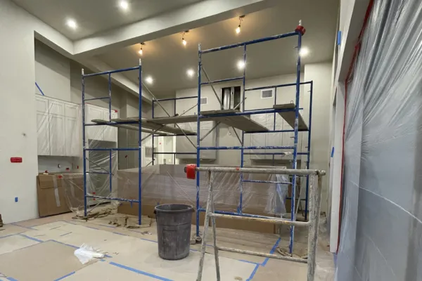 scaffolding for beautiful new kitchen remodel