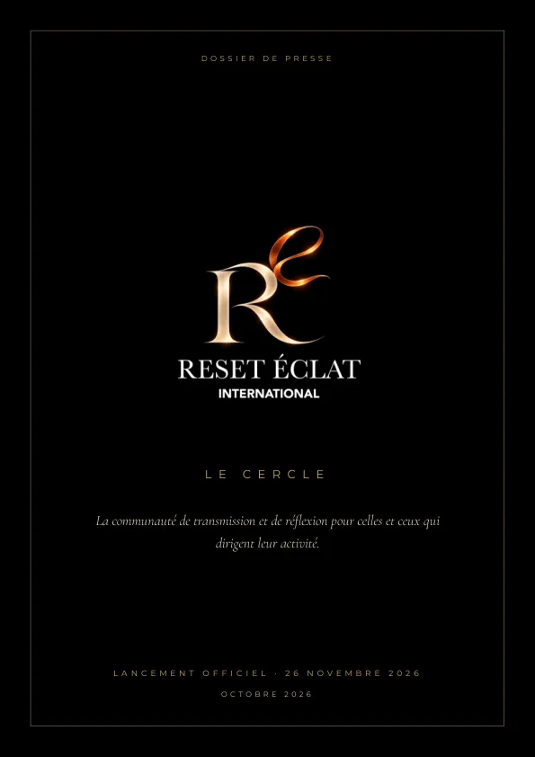 Couverture du dossier de presse Le Cercle RESET ÉCLAT — octobre 2026