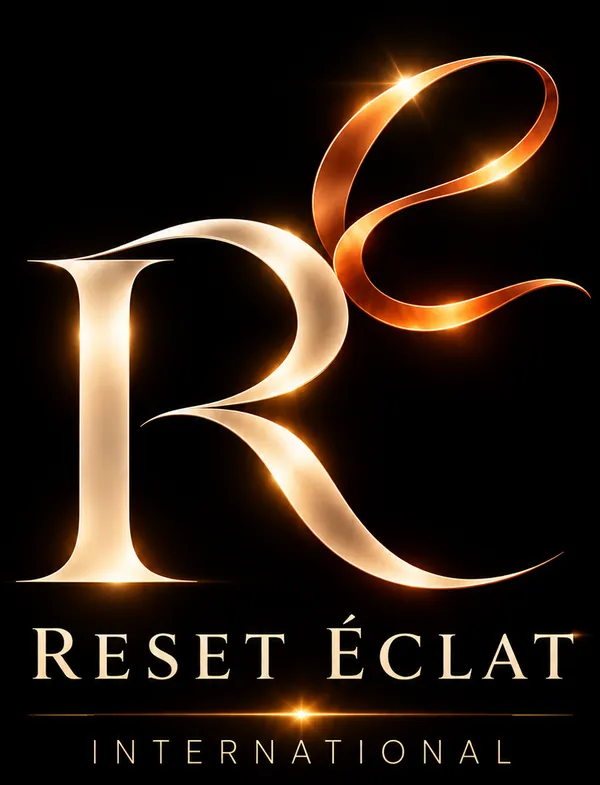 Logo doré RESET ÉCLAT INTERNATIONAL®