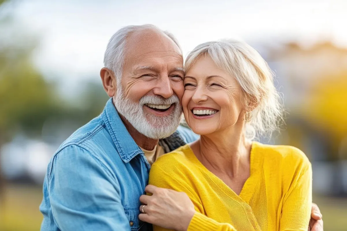 Older couple with All-On-6 full arch implants