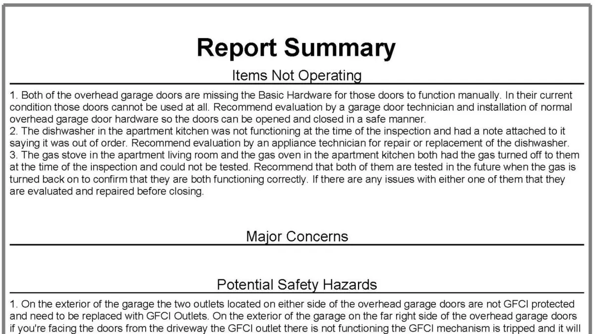 Home Inspection Reort