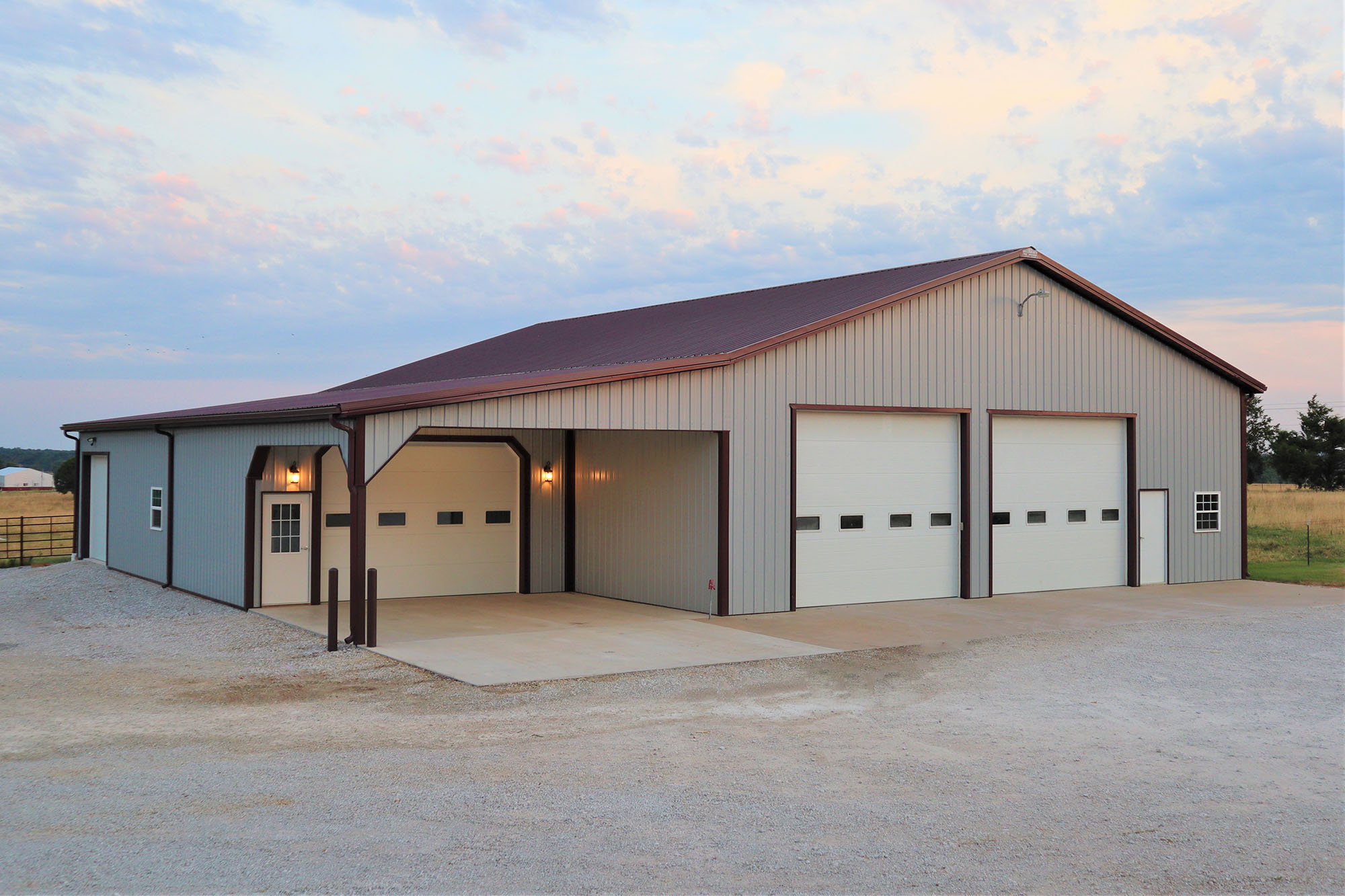 Commercial steel building construction by Springfield Metal Buildings