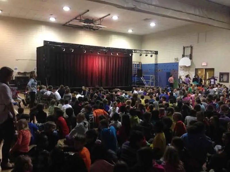 Décor spectacle de magie pour école