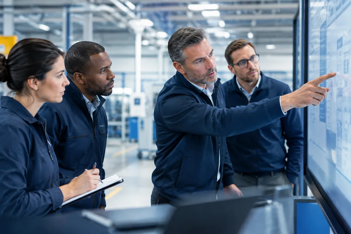 A business owner and team working through a value growth plan