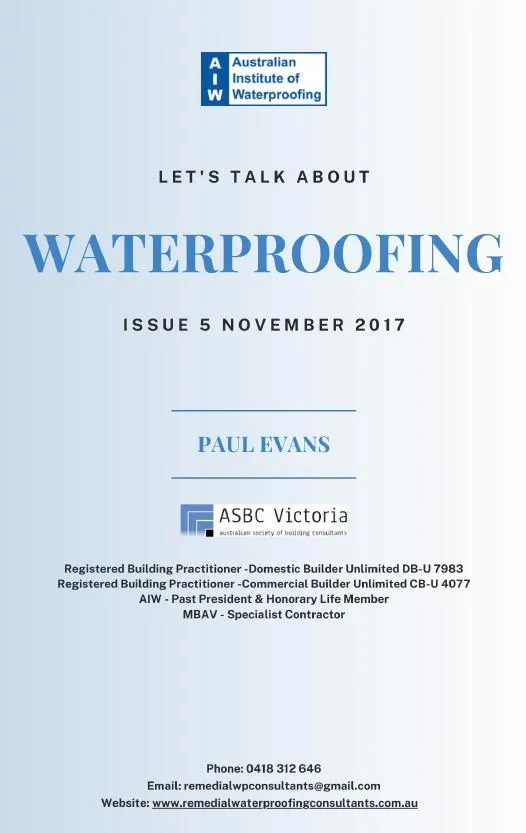 2017-November-Australian-Institute-Waterproofing-AIW-Newsletter-President-Paul-Evans