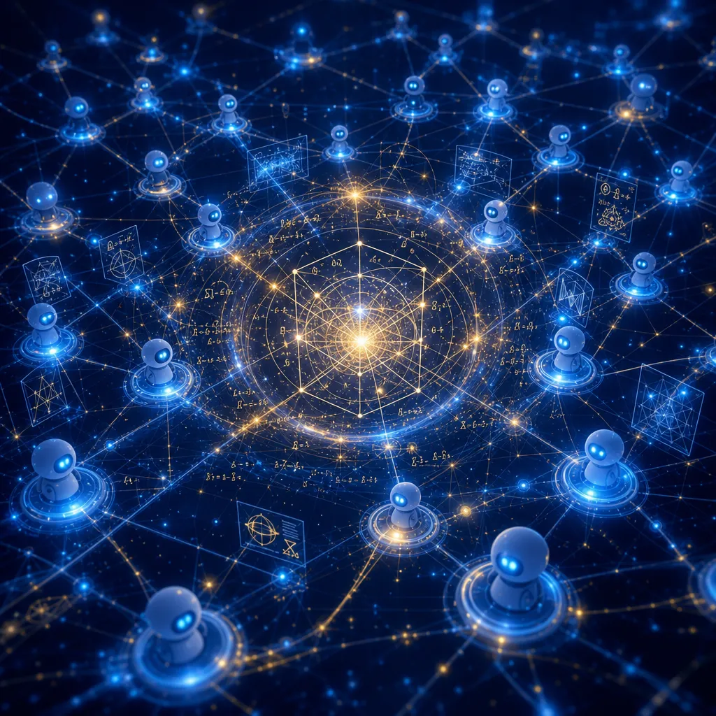 AI network of interconnected voice and chat nodes representing the unified omnichannel AI customer service platform created by the SoundHound and LivePerson combination
