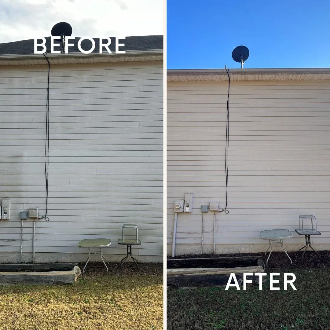 House soft washing before and after